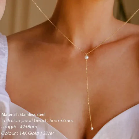 Long Pearl Necklace