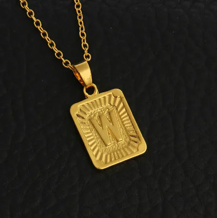 Gold Letter Pendant Necklace