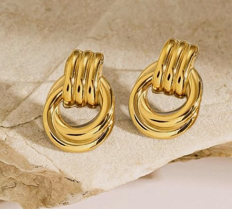 Worn Gold Earrings