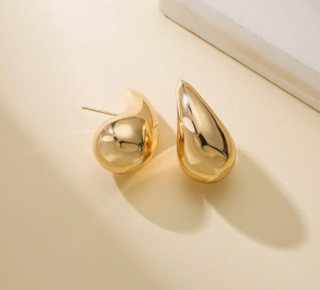 Chunky Gold Drop Earrings