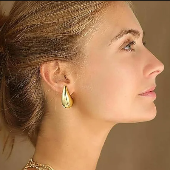 Chunky Gold Drop Earrings