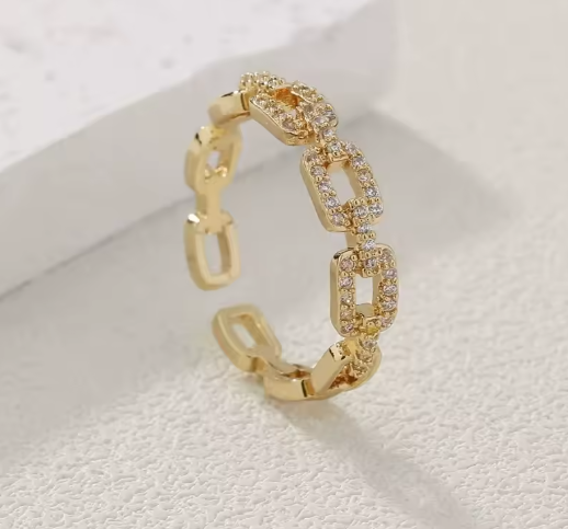 Geometric Gold Ring