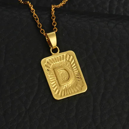 Gold Letter Pendant Necklace