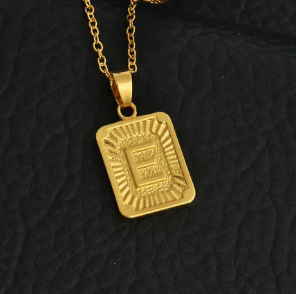 Gold Letter Pendant Necklace
