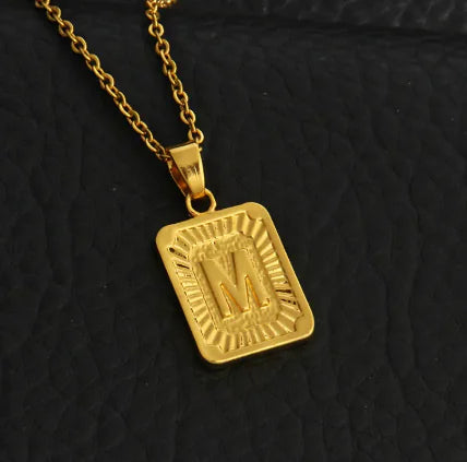 Gold Letter Pendant Necklace