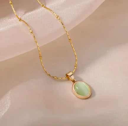 Oval Pendant Necklace