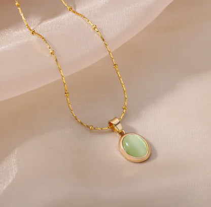 Oval Pendant Necklace