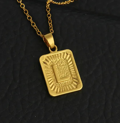 Gold Letter Pendant Necklace