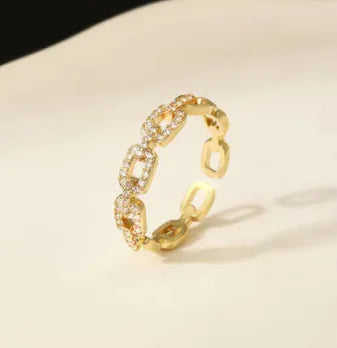 Geometric Gold Ring
