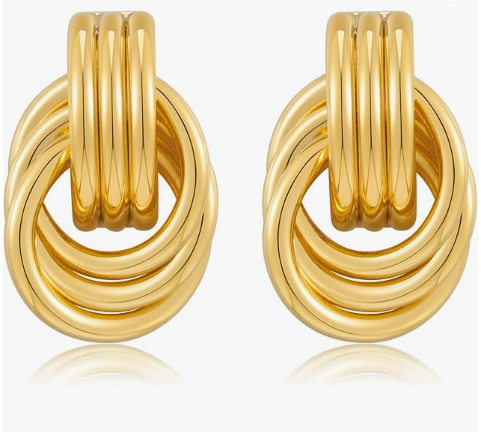 Worn Gold Earrings