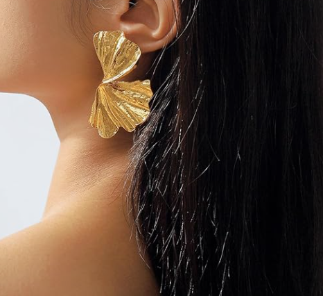 Minimalist Large Gold Earrings