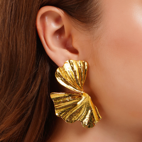 Minimalist Large Gold Earrings