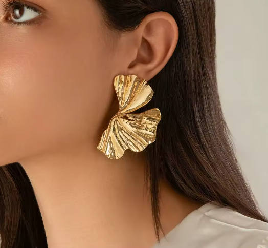 Minimalist Large Gold Earrings