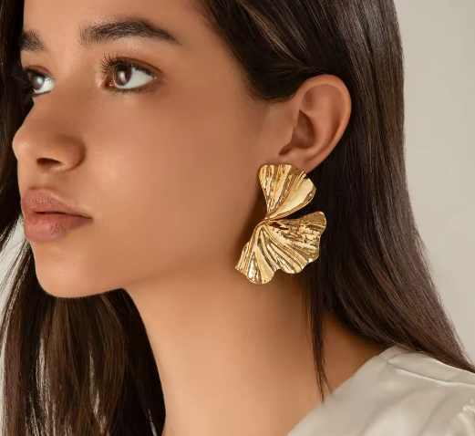 Minimalist Large Gold Earrings