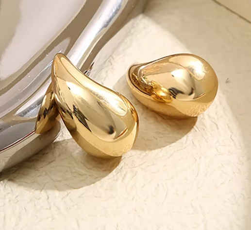 Chunky Gold Drop Earrings