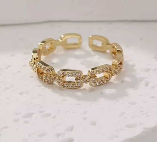 Geometric Gold Ring