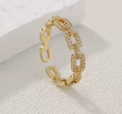 Geometric Gold Ring