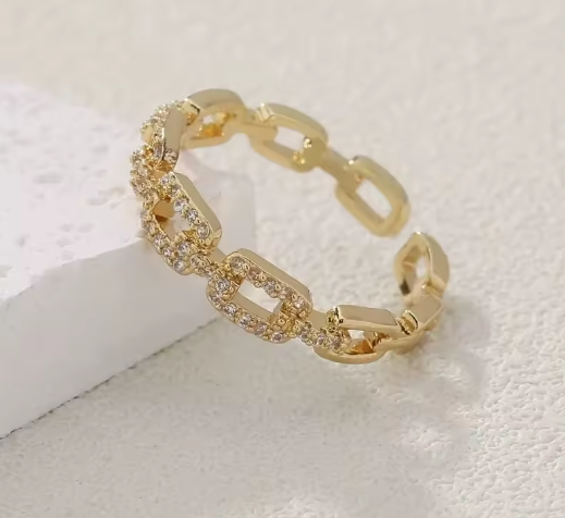Geometric Gold Ring