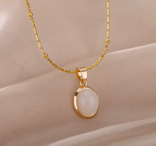 Oval Pendant Necklace