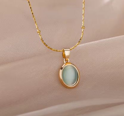 Oval Pendant Necklace