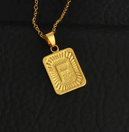 Gold Letter Pendant Necklace