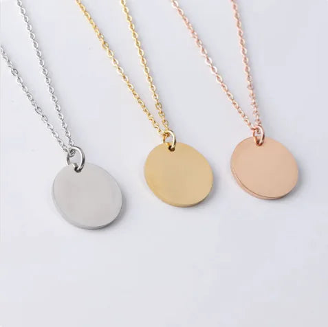 Round Stainless Steel Necklace