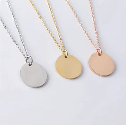 Round Stainless Steel Necklace