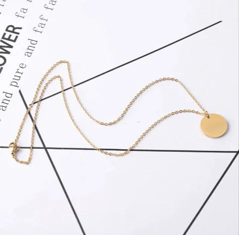 Round Stainless Steel Necklace