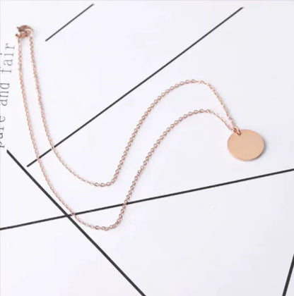 Round Stainless Steel Necklace