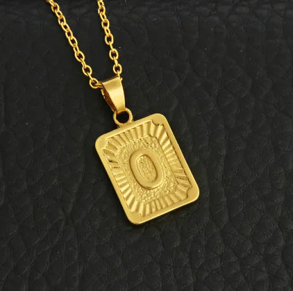 Gold Letter Pendant Necklace
